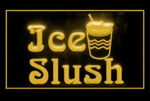 Ice Slush Sweet Cold Drink Frozen LED Neon Sign